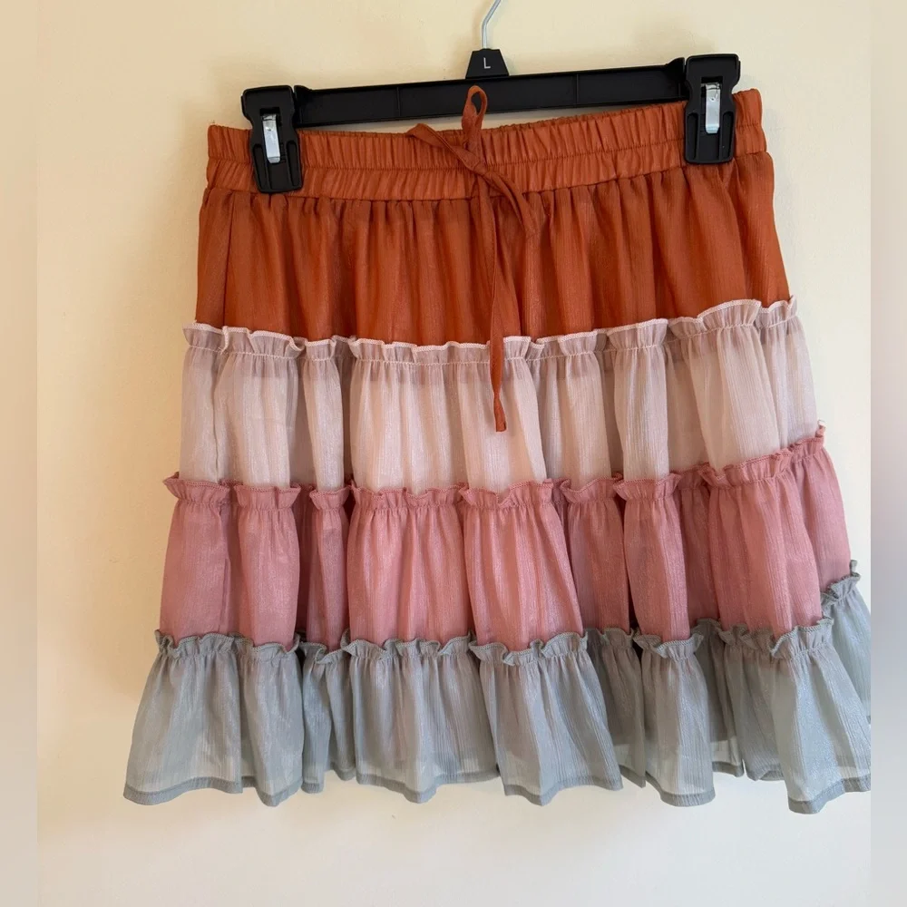 Hayden Color blocked Tiered Skirt *NEW WITH TAGS*